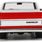 Just Trucks 1:24 1985 Chevy C10 Die-Cast Truck w/Tire Rack, Toys for Kids and Adults(Red/White)