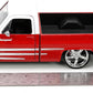 Just Trucks 1:24 1985 Chevy C10 Die-Cast Truck w/Tire Rack, Toys for Kids and Adults(Red/White)