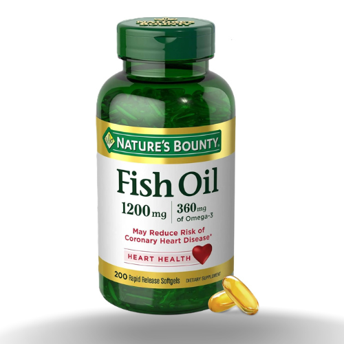 Nature's Bounty Fish Oil, Heart Health, 1200mg, 360mg Omega-3, 200ct.