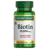 Nature's Bounty Biotin, Hair, Skin & Nails Support, 10,000mcg, 120ct.