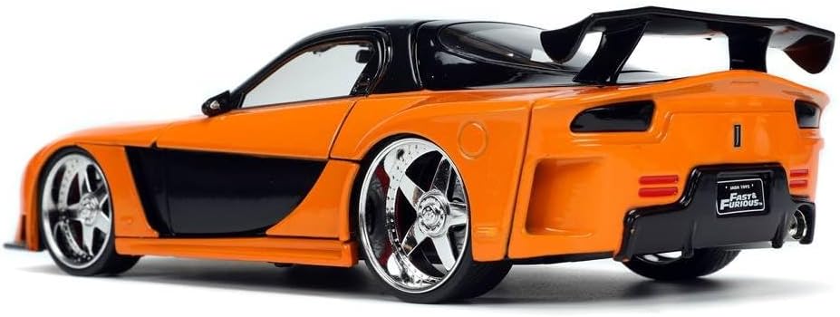 Jada Toys Fast & Furious 1:24 1995 Mazda RX-7 Widebody Die-cast Car w/Han's 2.75" Die-cast Figure, Toys for Kids and Adults